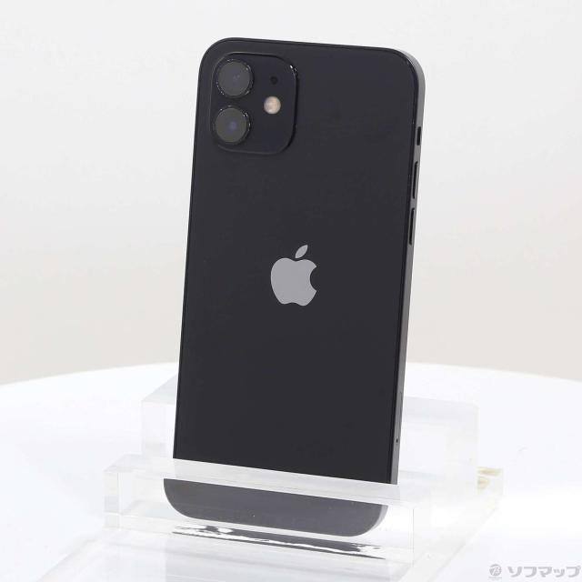 (中古)Apple iPhone12 64GB ブラック MGHN3J/A SIMフリー(349-ud)