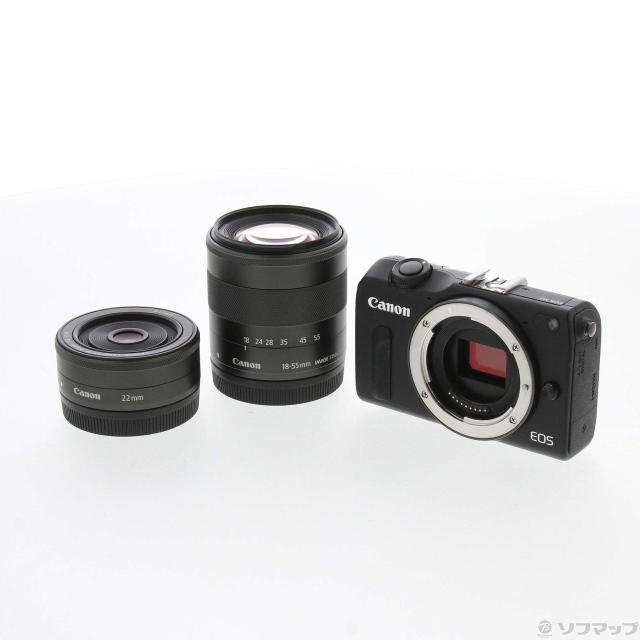 中古)Canon EOS M2 ダブルレンズキット ブラック (1800万画素