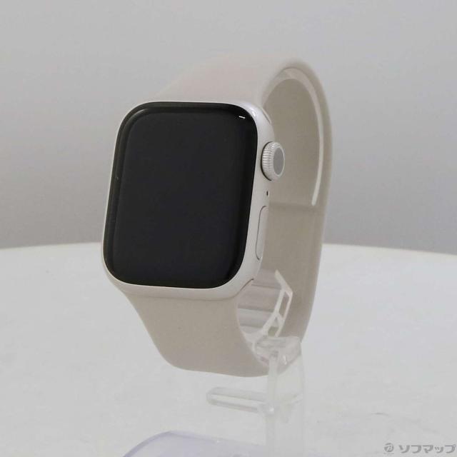 (中古)Apple Apple Watch Series 8 GPS 41mm スターライトアルミニウムケース スターライトソロループ(352-ud)