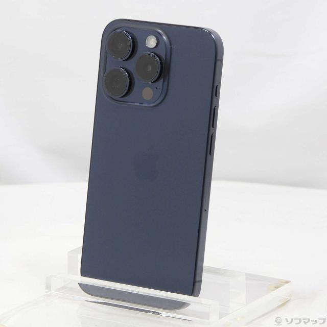 (中古)Apple iPhone15 Pro 256GB ブルーチタニウム MTUG3J/A SIMフリー(196-ud)