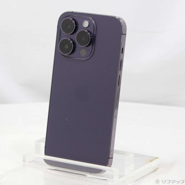(中古)Apple iPhone14 Pro 256GB ディープパープル MQ1E3J/A SIMフリー(305-ud)