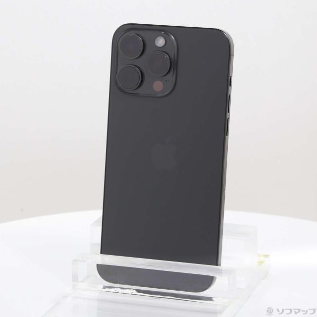 (中古)Apple iPhone15 Pro Max 256GB ブラックチタニウム MU6P3J/A SIMフリー(348-ud)