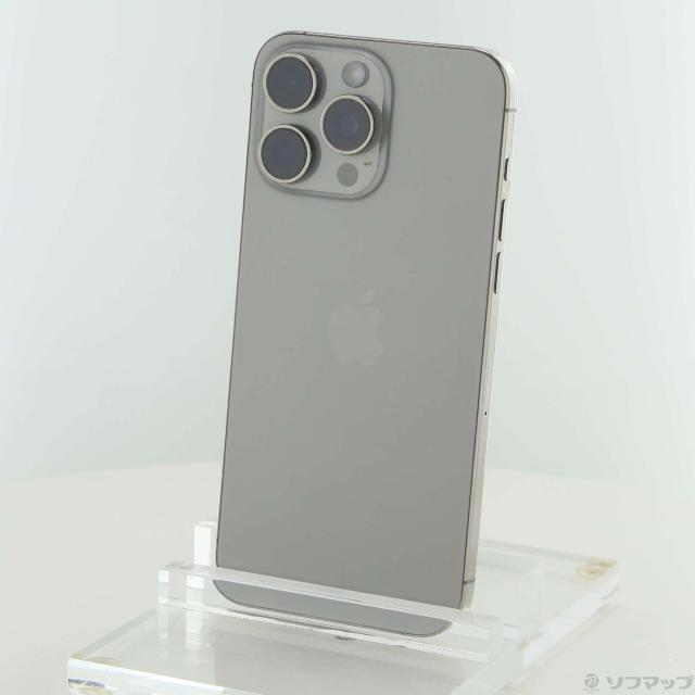 (中古)Apple iPhone15 Pro Max 256GB ナチュラルチタニウム MU6R3J/A SIMフリー(377-ud)