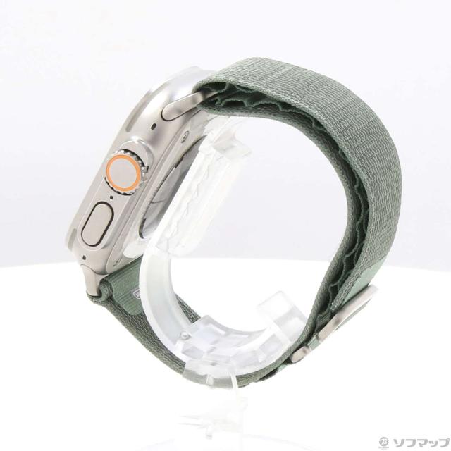 (中古)Apple Apple Watch Ultra GPS + Cellular 49mm チタニウムケース グリーンアルパインループ(349-ud)_1