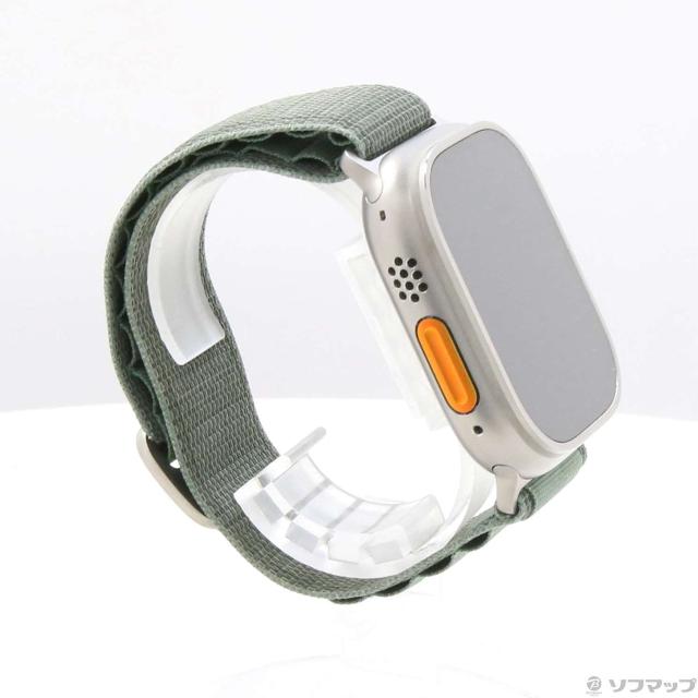 (中古)Apple Apple Watch Ultra GPS + Cellular 49mm チタニウムケース グリーンアルパインループ(349-ud)_3