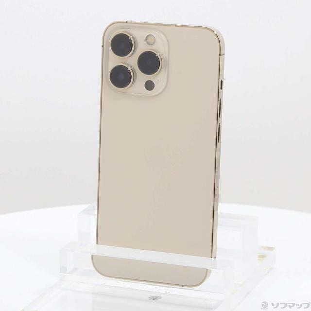 (中古)Apple iPhone13 Pro 128GB ゴールド MLUH3J/A SIMフリー(368-ud)
