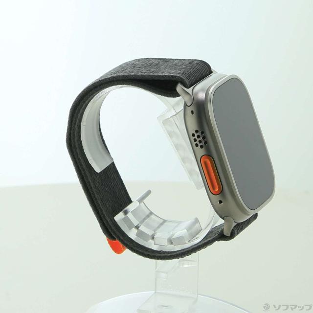 (中古)Apple Apple Watch Ultra GPS + Cellular 49mm チタニウムケース ブラック/グレイトレイルループ(349-ud)_3
