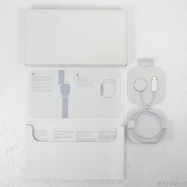 (中古)Apple Apple Watch Ultra GPS + Cellular 49mm チタニウムケース ブラック/グレイトレイルループ(349-ud)_4