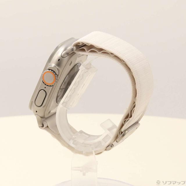 (中古)Apple Apple Watch Ultra GPS + Cellular 49mm チタニウムケース スターライトアルパインループ(344-ud)_1