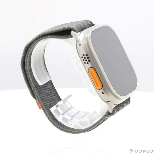 (中古)Apple Apple Watch Ultra GPS + Cellular 49mm チタニウムケース ブラック/グレイトレイルループ(348-ud)_3