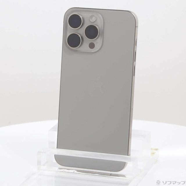 (中古)Apple iPhone15 Pro Max 256GB ナチュラルチタニウム MU6R3J/A SIMフリー(305-ud)