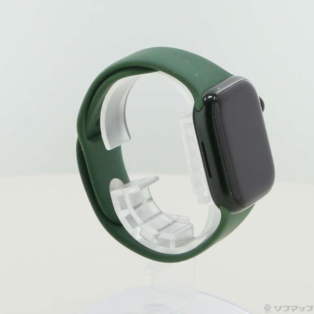 (中古)Apple Apple Watch Series 7 GPS 41mm グリーンアルミニウムケース クローバースポーツバンド(344-ud)_3