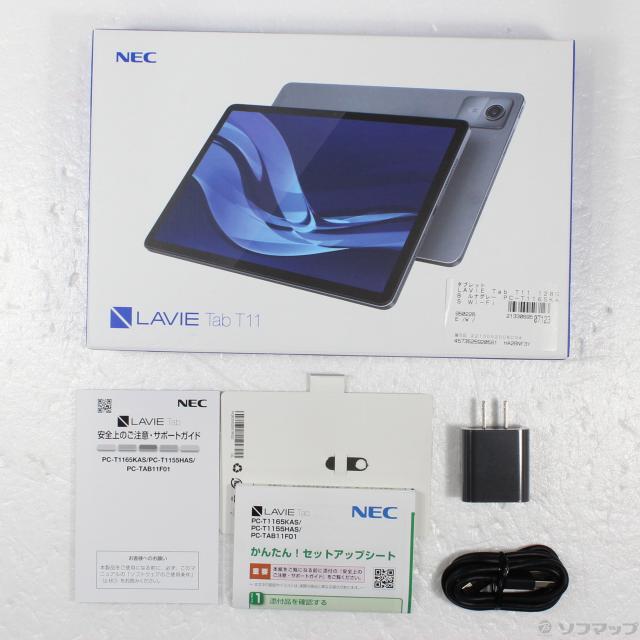 (中古)NEC (展示品) LAVIE Tab T11 128GB ルナグレー PC-T1165KAS Wi-Fi(371-ud)_4