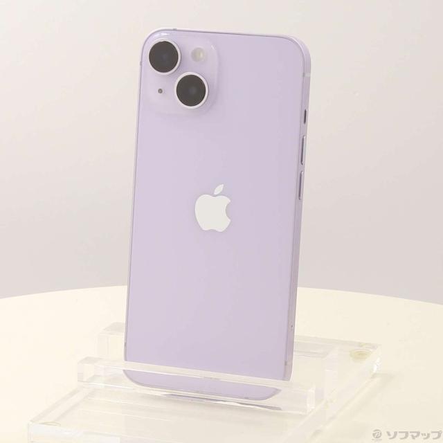 (中古)Apple iPhone14 256GB パープル MPW93J/A SIMフリー(297-ud)
