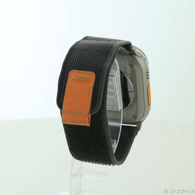 (中古)Apple Apple Watch Ultra GPS + Cellular 49mm チタニウムケース ブラック/グレイトレイルループ(344-ud)_2