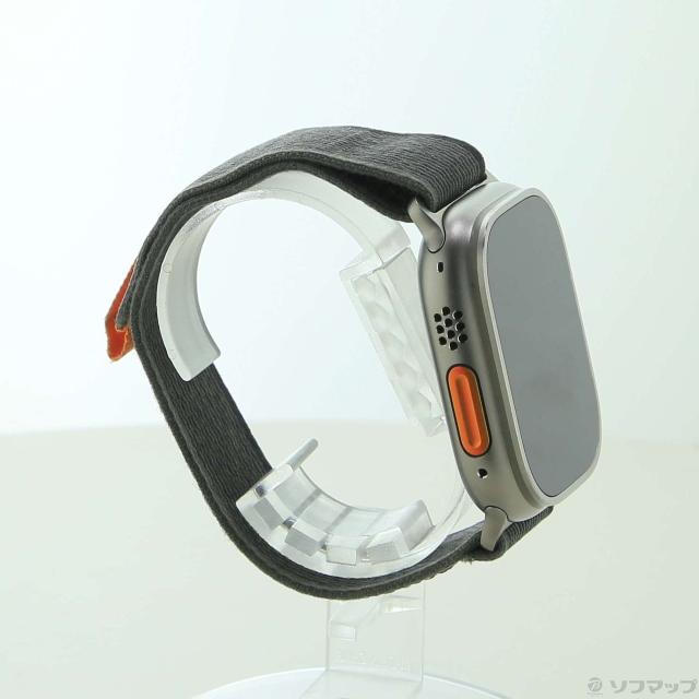 (中古)Apple Apple Watch Ultra GPS + Cellular 49mm チタニウムケース ブラック/グレイトレイルループ(344-ud)_3