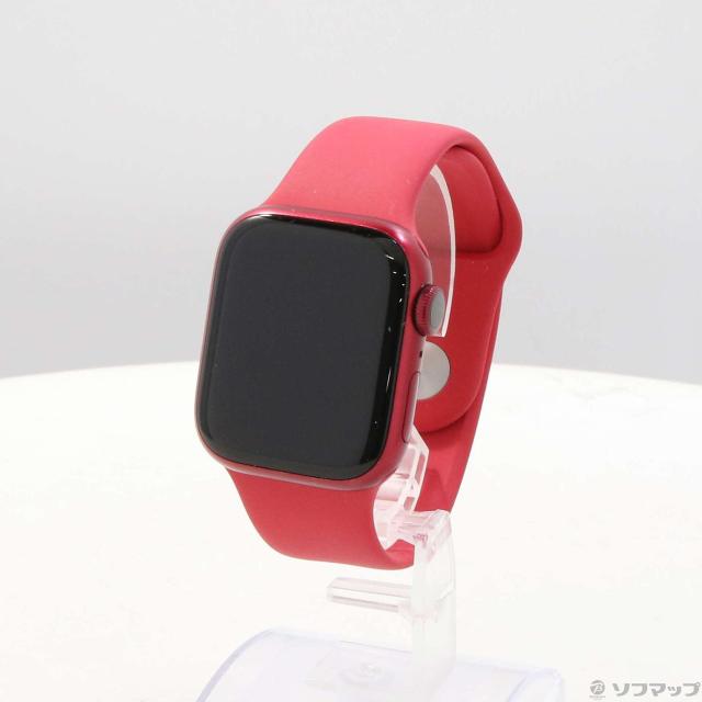 (中古)Apple Apple Watch Series 7 GPS 41mm (PRODUCT)REDアルミニウムケース (PRODUCT)REDスポーツバンド(348-ud)