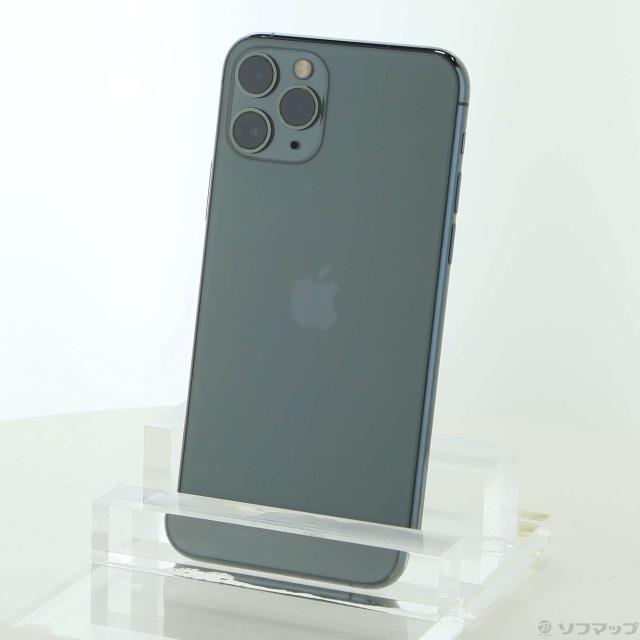 中古)Apple iPhone11 Pro 256GB ミッドナイトグリーン NWCC2J/A SIM 