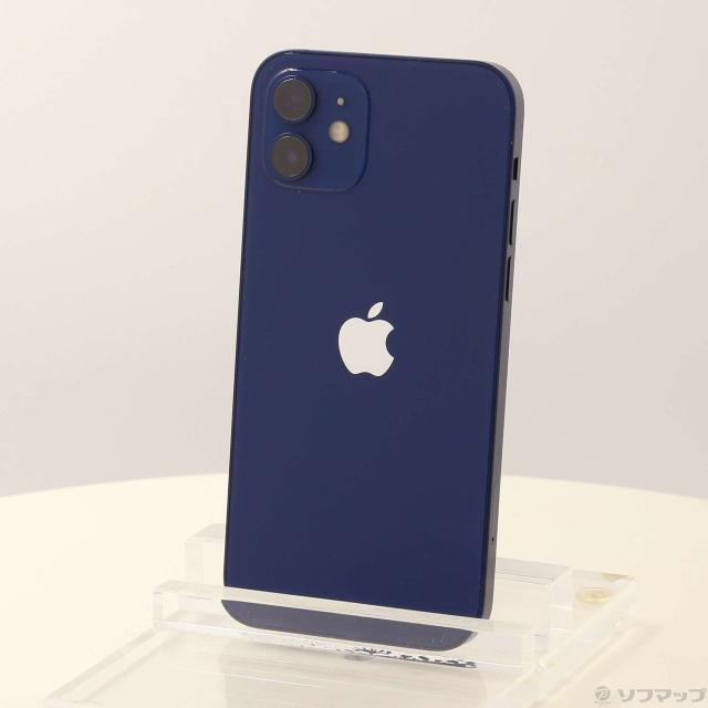 (中古)Apple iPhone12 128GB ブルー MGHX3J/A SIMフリー(368-ud)