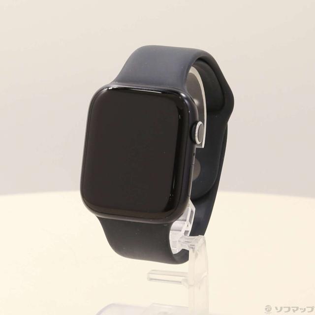 (中古)Apple Apple Watch Series 9 GPS 45mm ミッドナイトアルミニウムケース ミッドナイトスポーツバンド(368-ud)