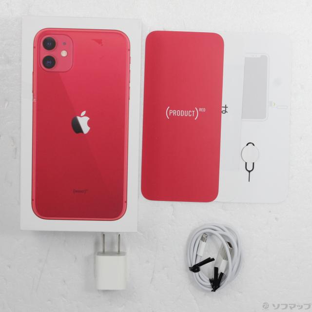 (中古)Apple iPhone11 64GB プロダクトレッド MWLV2J/A SIMフリー(377-ud)_4