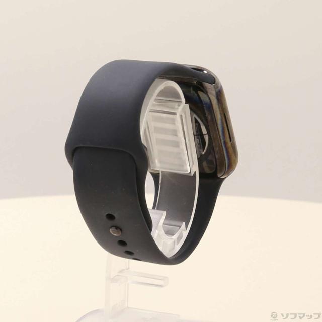 (中古)Apple Apple Watch Series 7 GPS + Cellular 45mm グラファイトステンレススチールケース ミッドナイトスポーツバンド(377-ud)_2