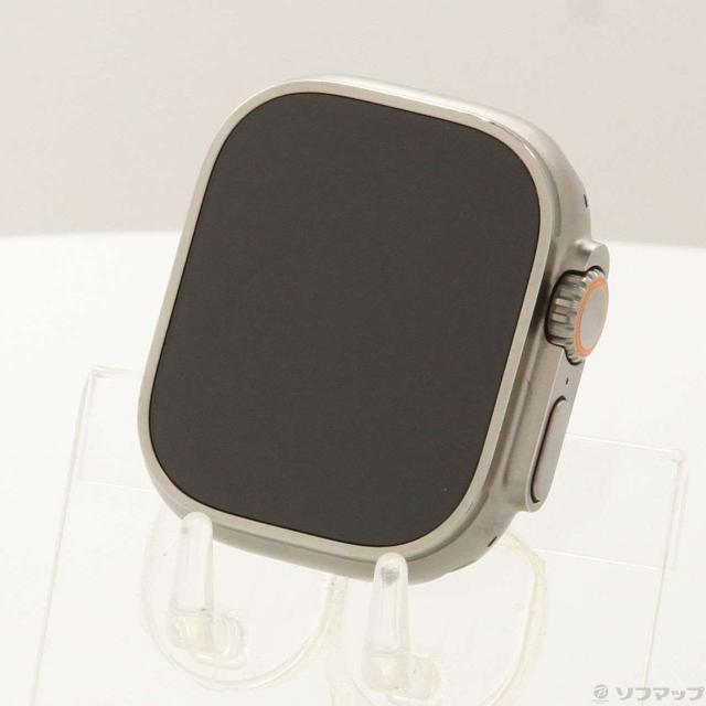 (中古)Apple Apple Watch Ultra GPS + Cellular 49mm チタニウムケース バンド無し(349-ud)