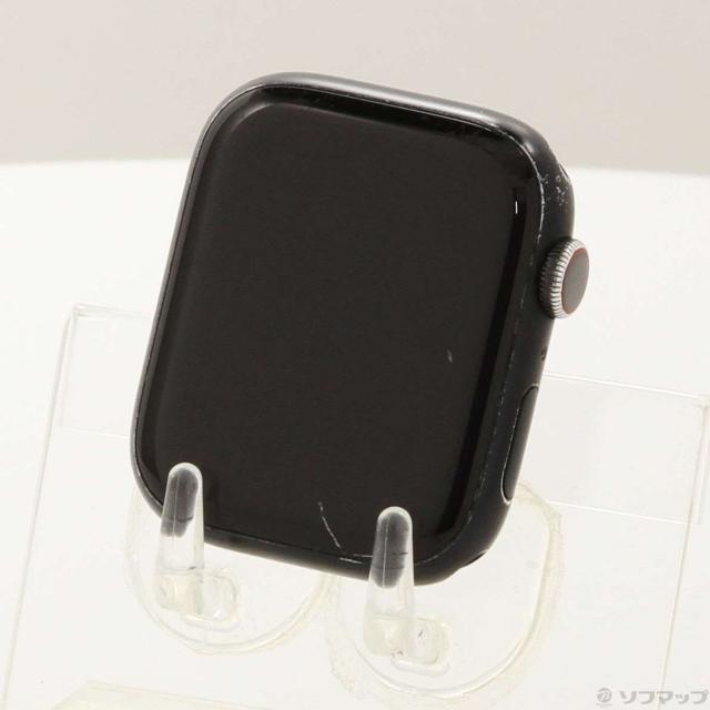 (中古)Apple Apple Watch Series 8 GPS + Cellular 45mm ミッドナイトアルミニウムケース バンド無し(262-ud)