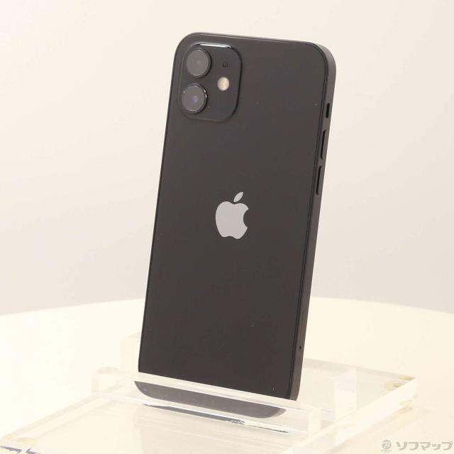 (中古)Apple iPhone12 64GB ブラック MGHN3J/A SIMフリー(348-ud)