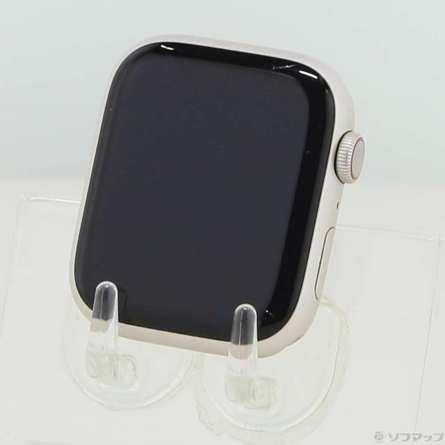 (中古)Apple Apple Watch Series 8 GPS + Cellular 45mm スターライトアルミニウムケース バンド無し(262-ud)