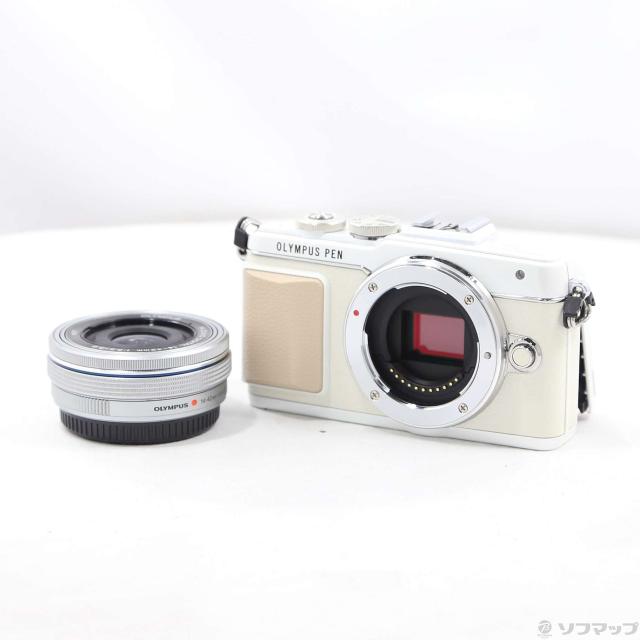 中古)OLYMPUS PEN Lite E-PL7 14-42mm EZレンズキット ホワイト(269-ud)