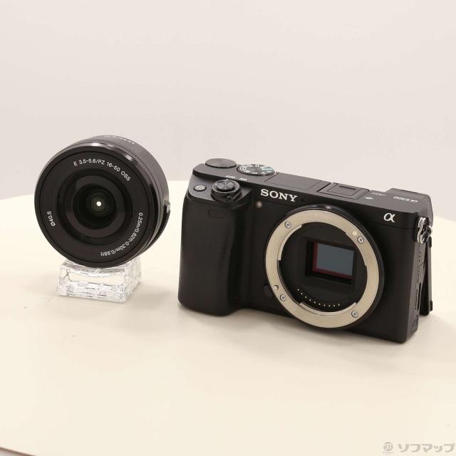 (中古)SONY α6300L パワーズームレンズキット ブラック ILCE-6300L(348-ud)