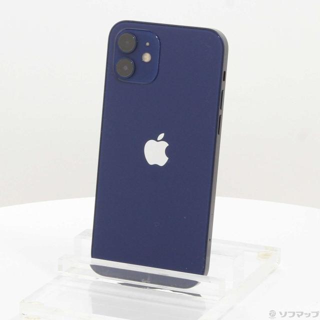 (中古)Apple iPhone12 64GB ブルー MGHR3J/A SIMフリー(352-ud)