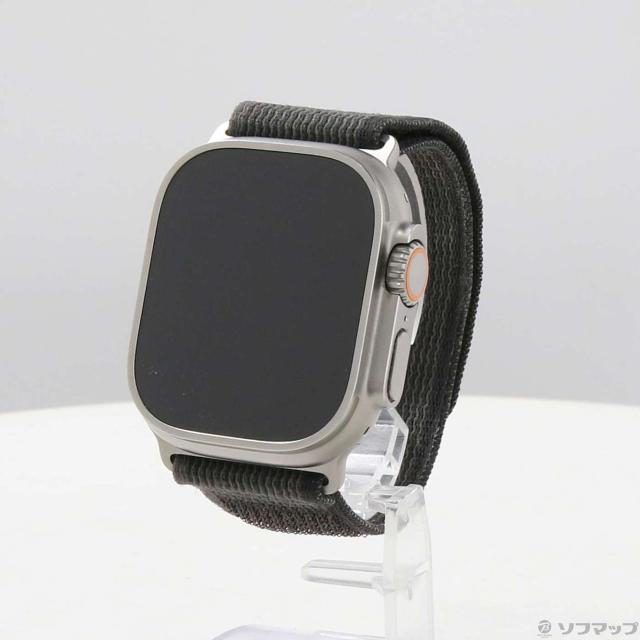 (中古)Apple Apple Watch Ultra GPS + Cellular 49mm チタニウムケース ブラック/グレイトレイルループ(349-ud)