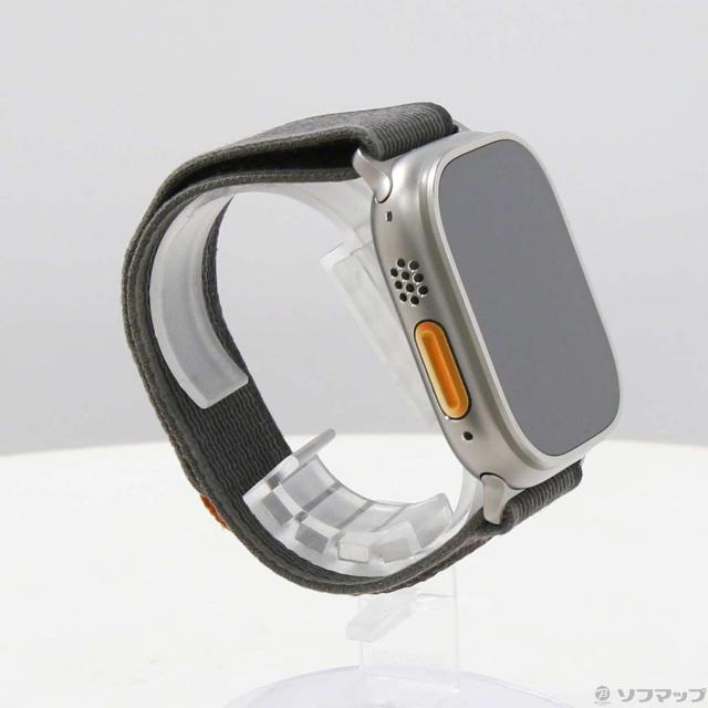 (中古)Apple Apple Watch Ultra GPS + Cellular 49mm チタニウムケース ブラック/グレイトレイルループ(349-ud)_3