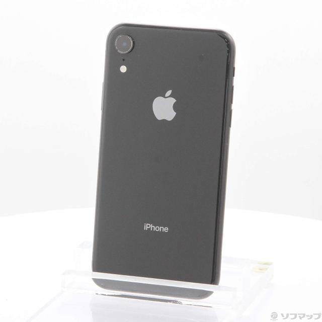 (中古)Apple iPhoneXR 64GB ブラック MT002J/A SIMフリー(344-ud)