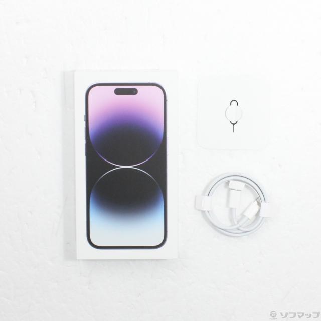 (中古)Apple iPhone14 Pro 128GB ディープパープル MQ0F3J/A SIMフリー(377-ud)_4