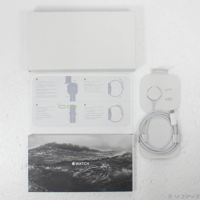 (中古)Apple Apple Watch Ultra GPS + Cellular 49mm チタニウムケース ミッドナイトオーシャンバンド(377-ud)_4