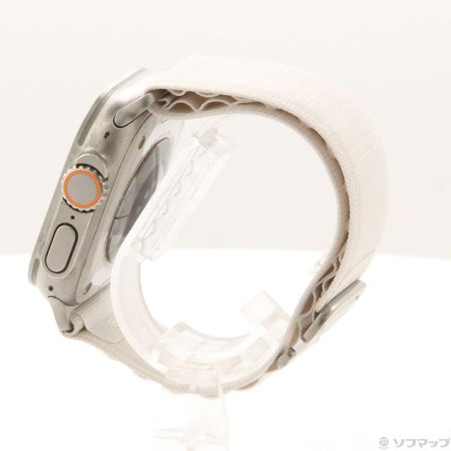 (中古)Apple Apple Watch Ultra GPS + Cellular 49mm チタニウムケース スターライトアルパインループ(352-ud)_1