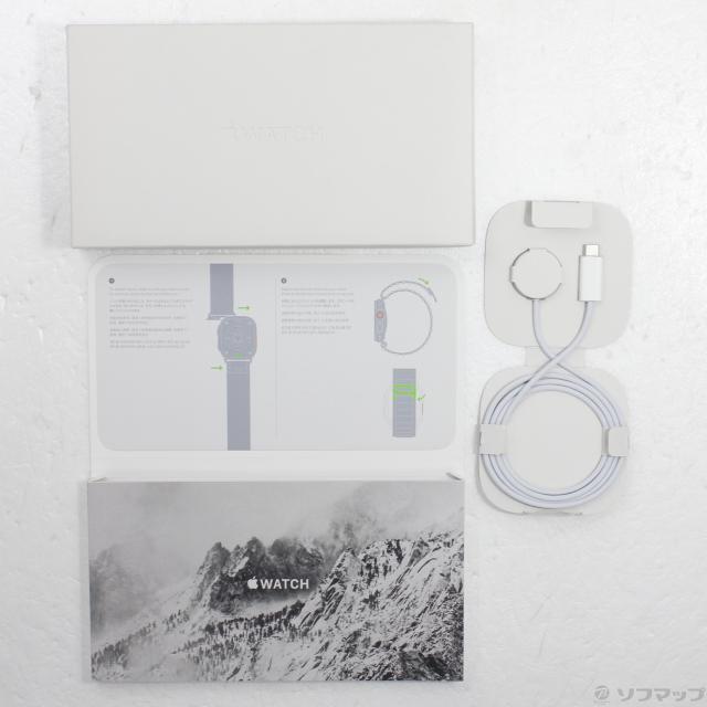 (中古)Apple Apple Watch Ultra GPS + Cellular 49mm チタニウムケース スターライトアルパインループ(352-ud)_4