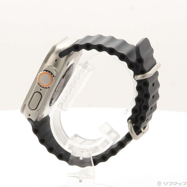 (中古)Apple Apple Watch Ultra GPS + Cellular 49mm チタニウムケース ミッドナイトオーシャンバンド(352-ud)