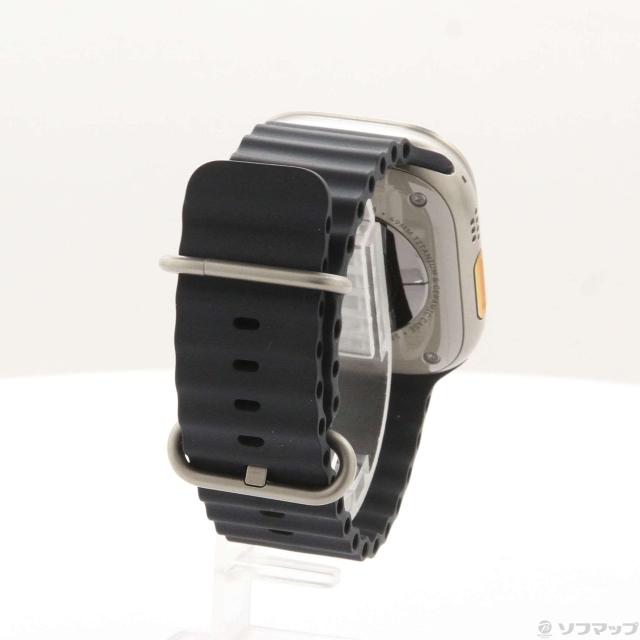 (中古)Apple Apple Watch Ultra GPS + Cellular 49mm チタニウムケース ミッドナイトオーシャンバンド(352-ud)