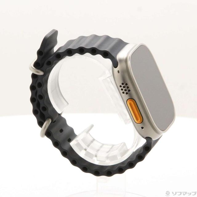 (中古)Apple Apple Watch Ultra GPS + Cellular 49mm チタニウムケース ミッドナイトオーシャンバンド(352-ud)
