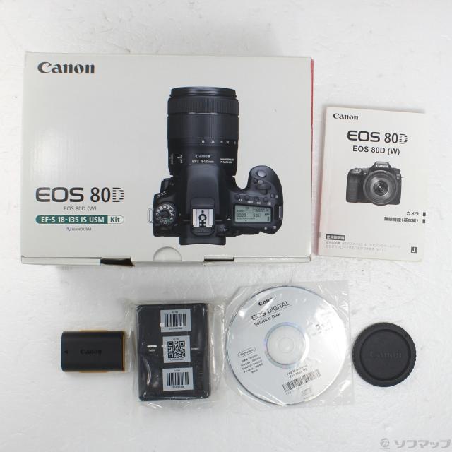 中古)Canon EOS 80D EF-S18-135 IS USM レンズキット(276-ud) 【公式通販】