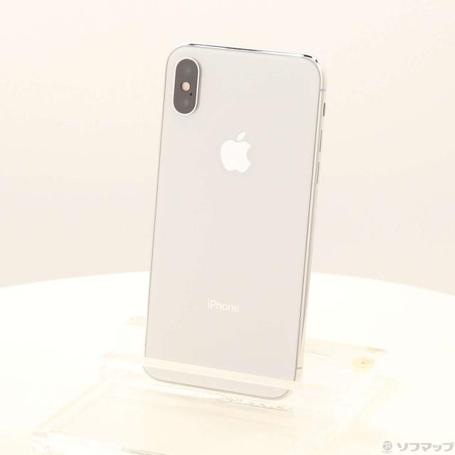 (中古)Apple iPhoneX 64GB シルバー MQAY2J/A SIMフリー(247-ud)