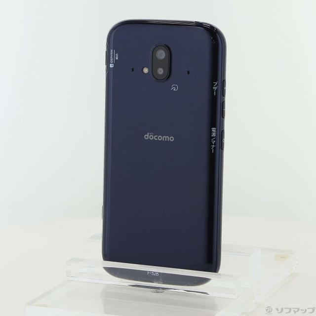 (中古)FCNT らくらくスマートフォン 64GB ネイビー F-52B docomo SIMフリー(344-ud)
