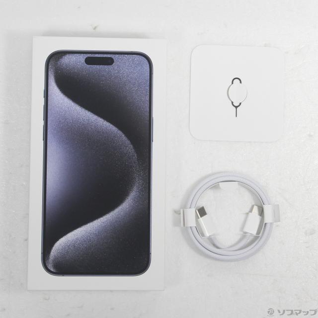(中古)Apple iPhone15 Pro Max 256GB ブルーチタニウム MU6T3J/A SIMフリー(377-ud)