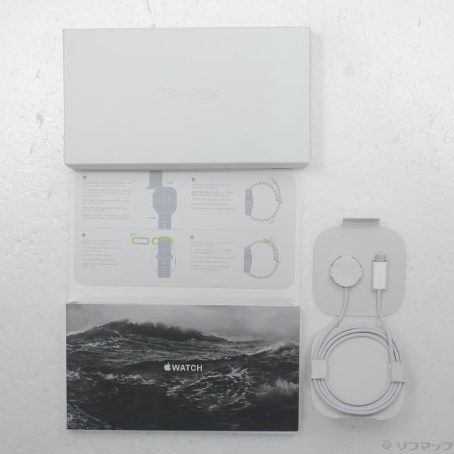 (中古)Apple Apple Watch Ultra GPS + Cellular 49mm チタニウムケース ミッドナイトオーシャンバンド(352-ud)_4