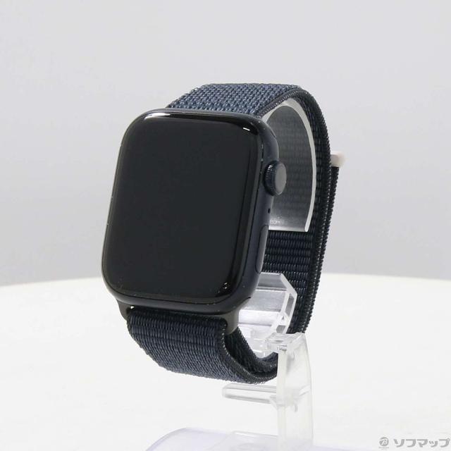 (中古)Apple Apple Watch Series 9 GPS 45mm ミッドナイトアルミニウムケース ミッドナイトスポーツループ(198-ud)