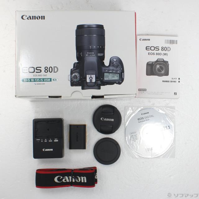 中古)Canon EOS 80D EF-S18-135 IS USM レンズキット(276-ud) 【公式通販】